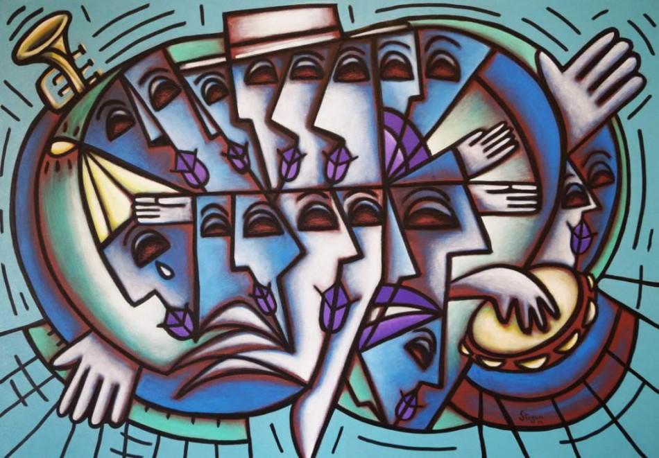 Exposi&ccedil;&atilde;o &quot;Tra&ccedil;ados Sonoros&quot;, de Renato Stegun, est&aacute; na Quadrantre Galeria M&uacute;sicos ( Divulgação)