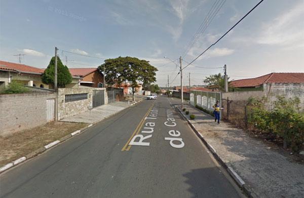 Vista da rua Teodoro Guedes de Campos, onde ocorreu o tiroteiro ( Reprodução/Google Maps)