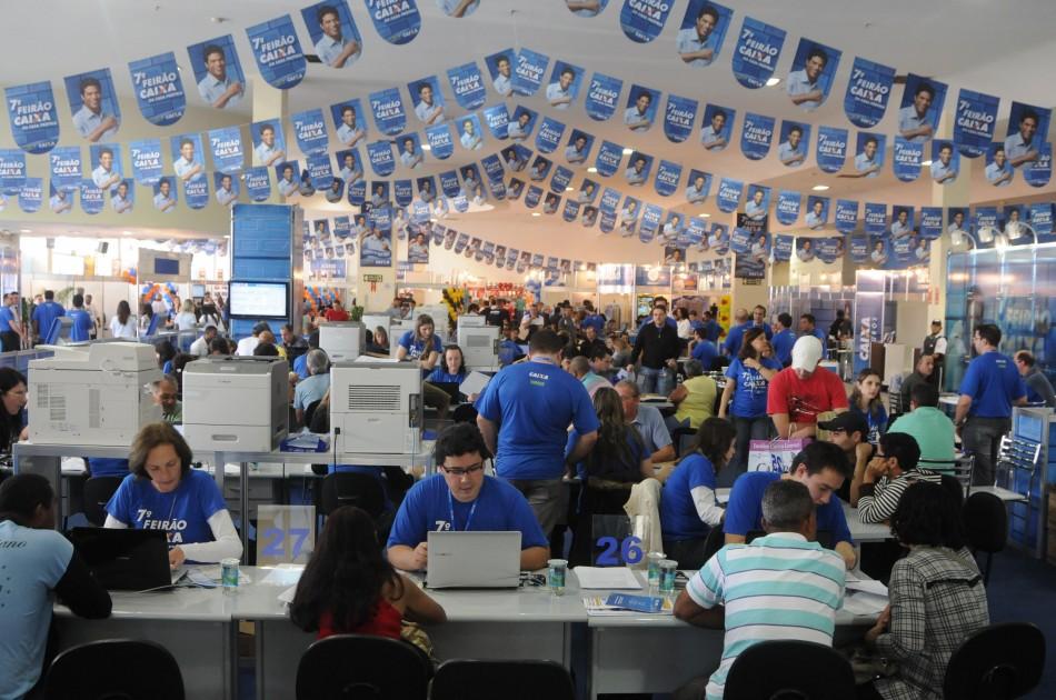 Feirão reúne construtoras, lojistas, imobiliárias e agentes da Caixa (Cedoc/RAC)