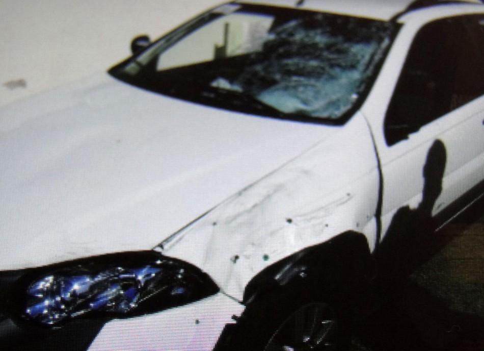 Guardas municipais fotografaram o carro que teria se envolvido no poss&iacute;vel racha e atropelamento (Divulgação/Guarda Municipal de Campinas)