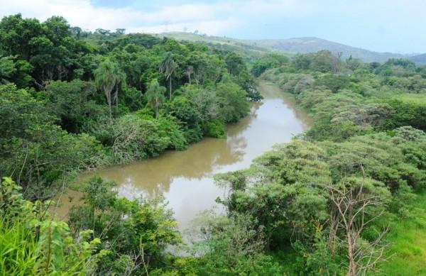 Trecho do Rio Atibaia pr&oacute;ximo &agrave; Esta&ccedil;&atilde;o de Capta&ccedil;&atilde;o da Sanasa, na altura da Rodovia D. Pedro I, em Campinas (Élcio Alves/ AAN)
