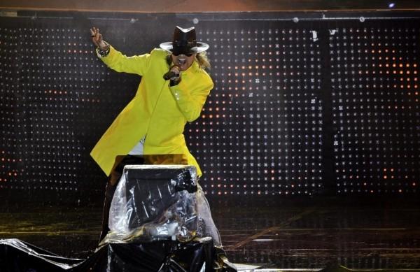 Axel Rose, da banda Guns N' Roses no Rock In Rio de 2011 ( Divulgação)