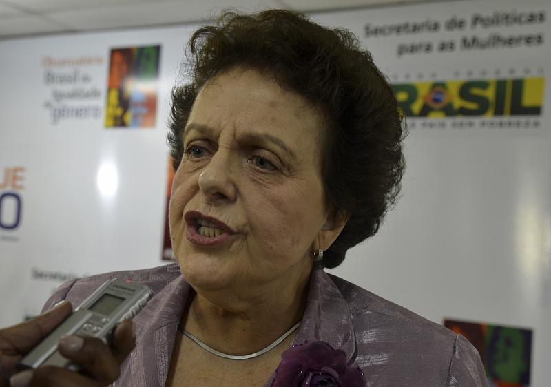 Ministra da Secretaria de Políticas para as Mulheres, Eleonora Menicucci, divulga balanço de denúncias e atendimentos feitos pelo Ligue 180 (Agência Brasil)