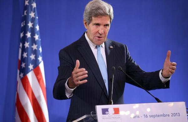 Secretário de Estado norte-americano, John Kerry afirmou que Síria pode ser alvo se não cumprir resolução (France Press)