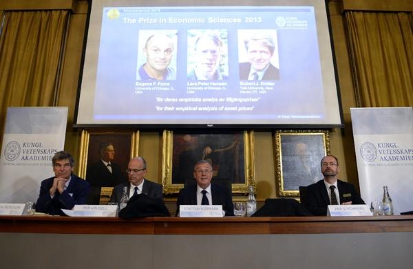 Real Academia anuncia os vencedores do Nobel de Economia em 2013 (France Press)