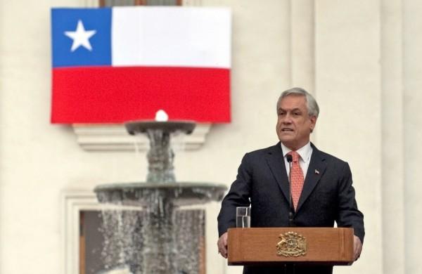 Presidente chileno Sebastián Piñera discursa em solenidade que celebra os 40 anos do golpe em seu país (France Press)
