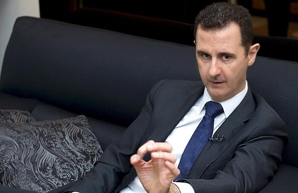 Presidente da Síria, Bashar Al-Assad, durante entrevista (France Press)