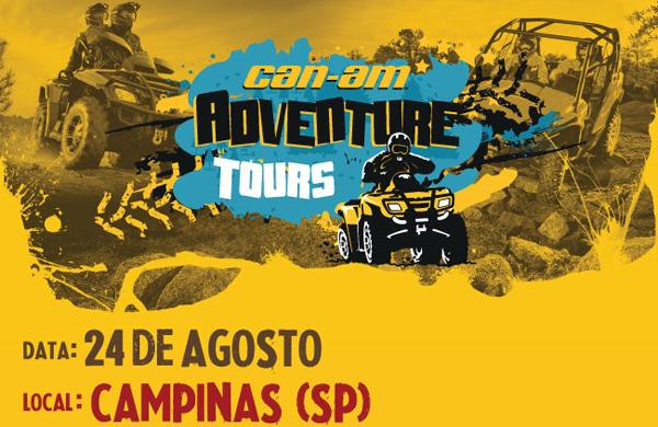 Expectativa é de que 70 quadris e UTVs participem da segunda edição do Adventure Tour em Joaquim Egídio (Cartaz)