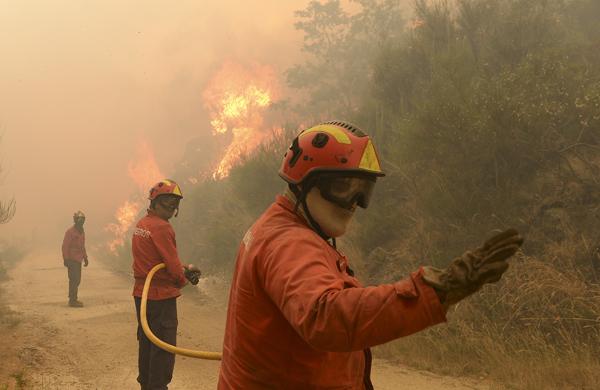 No final do dia, cerca de 850 bombeiros seguiam combatendo 16 incêndios no norte e no centro do país (France Presse)