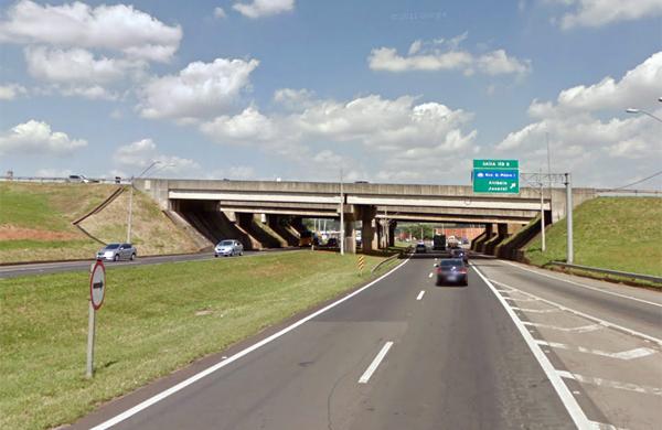 Trecho do Tapetão onde a concessionária Rota das Bandeiras vai realizar a obra (Reprodução/Google)