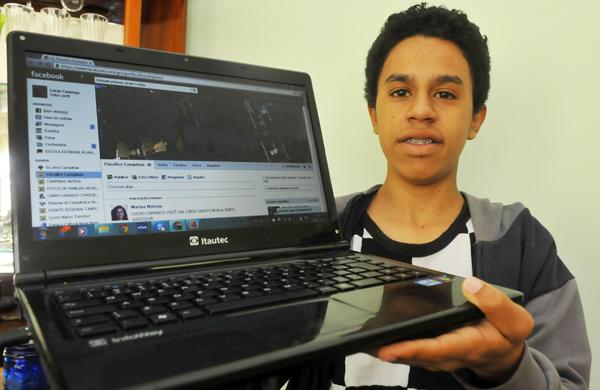Lucas Camargo, de 14 anos: "Redes sociais podem sim mudar a realidade se as pessoas se envolverem" (César Rodrigues/AAN )