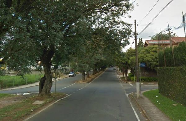 Primeira ataque dos bandidos ocorreu no Jardim das Palmeiras, bairro nobre de Campinas (Reprodução/Google)