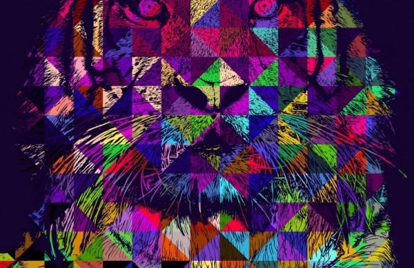 Obra 'Tiger Colors' de Russ, para exposição CrowdArt ( Divulgação)