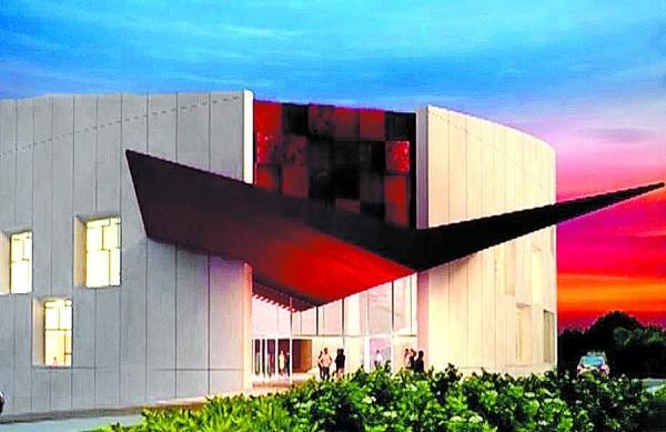 Maquete da frente do futuro Teatro de Ópera Carlos Gomes: capacidade para 1,2 mil pessoas  (Divulgação )