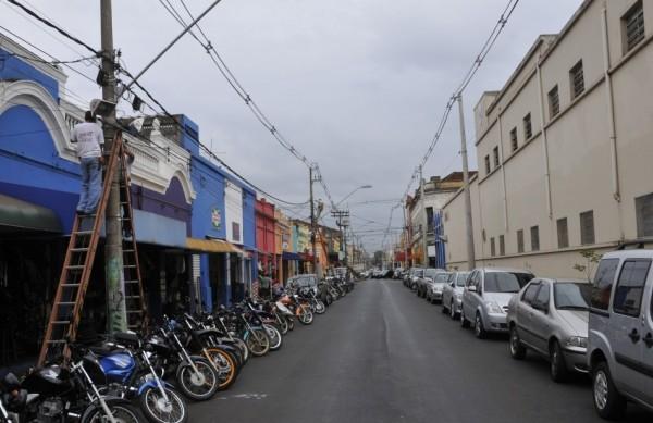 Ponto da Rua José Bonifácio, no Centro, onde será montado palco (Sérgio Masson/Gazeta de Ribeirão)