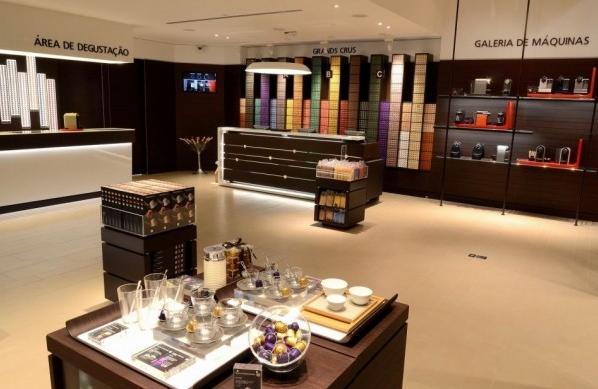 Vista da boutique da Nespresso em Curitiba, que terá o mesmo design da loja de Ribeirão (Divulgação)