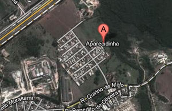 Bairro Aparecidinha, onde ocorreu a detenção do menor por tráfico de drogas (Google)