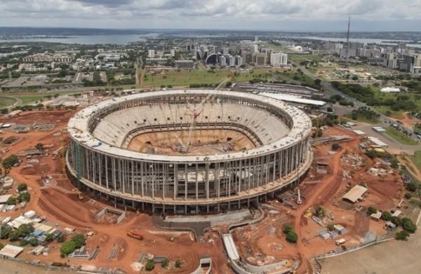 Imagem aérea do Estádio Nacional, em Brasília (Divulgação)