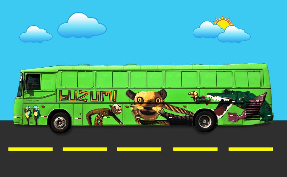 Teatro de bonecos também tem atividades fora do ônibus (Divulgação)