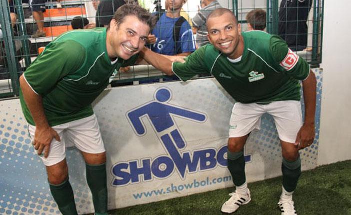 No Showbol, Luizão e Amoroso estão revivendo a dupla de sucesso dos anos 90 no Bugre ( Divulgação)